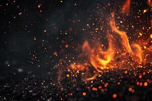 AI generated Charcoal's fiery dance photo