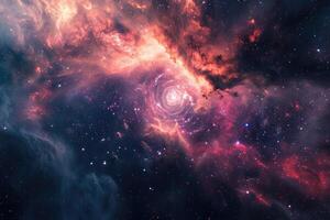 AI generated Stunning and colorful galaxy backdrop for your design photo