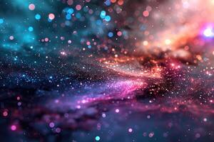 AI generated Vibrant galaxy scene for your creative project photo