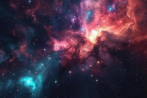 AI generated Dazzling space background for your creative endeavor photo