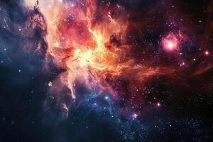 AI generated Vibrant galaxy scene for your creative project photo