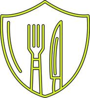 Cutlery Shield Vecto Icon vector