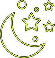 Moon And Stars Vecto Icon vector