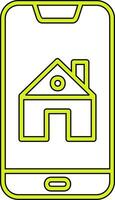 Smartphone House Control Vecto Icon vector