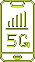 5g teléfono inteligente vecto icono vector