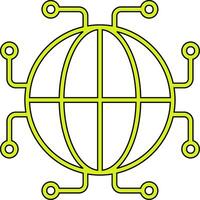 Digtal World Vecto Icon vector