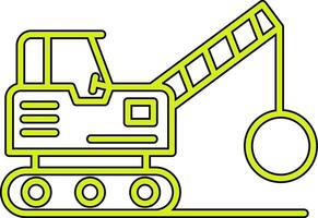 Demolition Truck Vecto Icon vector