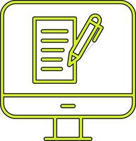 Computer Copywriting Vecto Icon vector