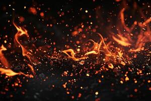 AI generated Midnight's fiery cascade photo