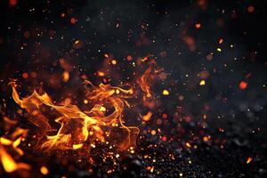 AI generated Radiant sparks cascade photo