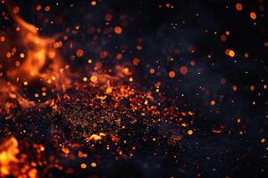 AI generated Charcoal's fiery cascade photo