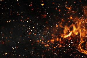 AI generated Charcoal's fiery dance photo