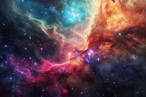 AI generated Mesmerizing space background for your creative endeavor photo