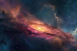 AI generated Fantastic and colorful galaxy setting for your design photo