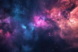 AI generated Fantastic and colorful galaxy setting for your design photo