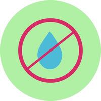 No agua vecto icono vector