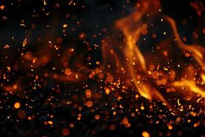 AI generated Fiery whispers cascade photo
