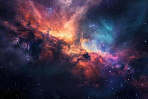 AI generated Dazzling space background for your creative endeavor photo