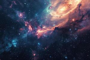 AI generated Dazzling galaxy setting for your design inspiration photo