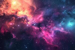 AI generated Vibrant galaxy scene for your creative project photo