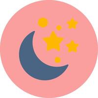 Luna y estrellas vecto icono vector