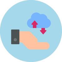 Cloud Data Transfer Vecto Icon vector