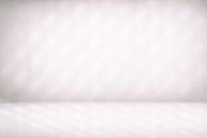 Abstract White Concrete Room Background with Beautiful Light Leak, for Product Presentation Backdrop and Mockup. photo