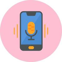 Mobile Voice Assistant Vecto Icon vector
