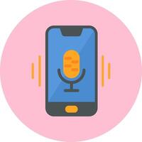 Mobile Voice Assistant Vecto Icon vector
