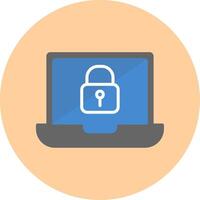 Laptop Lock Vecto Icon vector