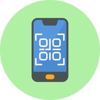 Smartphone QR Code Vecto Icon vector