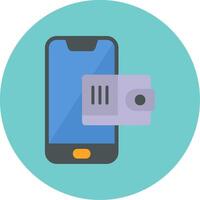 Mobile Wallet Vecto Icon vector