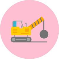 Demolition Truck Vecto Icon vector