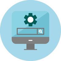Computer Search Engine Vecto Icon vector