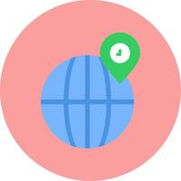 Globe Location Vecto Icon vector