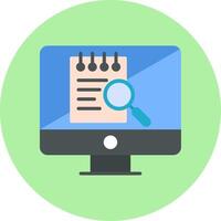 File Search Computer Vecto Icon vector