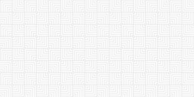 Geometric vector seamless pattern with grey lines on white background, modern simple wallpaper monochrome banner design