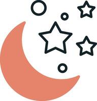 Moon And Stars Vecto Icon vector