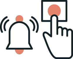 Emergency Alarm Button Vecto Icon vector