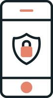 Mobile Security Vecto Icon vector