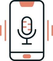 Mobile Voice Assistant Vecto Icon vector