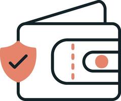 Wallet Secure Vecto Icon vector