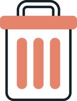 Trash Bin Vecto Icon vector