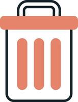 Trash Bin Vecto Icon vector