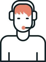 Customer Service Agent Vecto Icon vector