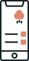 Phone Weather Forcast Vecto Icon vector