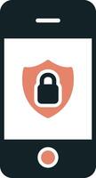Mobile Security Vecto Icon vector