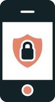 Mobile Security Vecto Icon vector