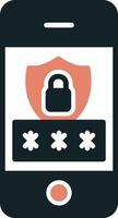 Mobile Security Vecto Icon vector