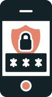 Mobile Security Vecto Icon vector